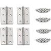 YOFASEN Cerniere acciaio inox Cerniera per porte, finestre o armadi Cerniere pieghevoli Butt Viti M3.5 * 16mm, argento 2.5 pollici (55 * 34 * 1.0mm) 4 pezzi