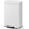 Garvee Pattumiera da cucina in metallo da 50 litri con coperchio, grande pattumiera antiruggine per cucina, pattumiera a pedale con secchio interno, maniglia posteriore, coperchio a chiusura morbida
