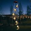 ZVO Campane a Vento Solare con Stelle Sole Luna, Campane di Vento Solare per Esterno, Luce Solare Sonagli a Vento da Esterno LED, Decorazioni Terrazzo da Appendere per Balcone Giardino