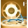 Kimuwote Striscia LED COB USB 1M dimmerabile USB 5V bianco caldo 3000K illuminazione TV LED 320 LED/m, striscia LED flessibile per retroilluminazione TV, camera da letto, casa, armadio