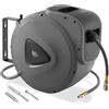 tectake® Tubo ad Aria Compressa con Avvolgitubo, Riavvolgimento Automatico, Supporto a Muro Removibile, Raccordo Attacco Rapido ¼ di Pollice, Pressione Massima 12 Bar, Accessori Garage - 30 m