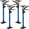 tectake® Set 4 Tenditori controtelai 20x8x51cm, Set 4 Pezzi Asta Telescopica Porta fino a 115cm, Bastone telescopico Portata cad. 30 kg, Piastra supporto regolabile, Tubo di Acciaio, Edilizia - Blu