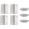 YOFASEN Cerniera pieghevole per mobili in acciaio inox, viti M3,5 x 16 mm, argento, 25 x 24 x 8 mm, 4 pezzi