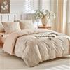 Tokokimo Set di 4 Pezzi Copripiumino Matrimoniale 240x220 con Lenzuolo ad Angoli, Copripiumino in Microfibra 240x220 con Lenzuolo Regolabile 160x200+35, 2 Federe 50x80, Motivo Rami e Foglie, Kaki