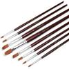 Elan Set di 8 Pennelli Lingua di Gatto, Sintetici in Nylon per Acrilico | Pennelli per Acrilico con Manico Corto, Ottima Ritenzione del Colore e Applicazione Uniforme, Resistenti e Facili da Pulire