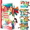 hahaland Libri di Stoffa Neonati 0-6 Mesi, Libro Morbido Animali Fattoria | Libro Tattile con 12 Animali della Fattoria, Giochi Sensoriali Bambini, Tummy Time, Sviluppo Visivo e Cognitivo