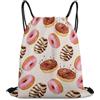 Morbuy Motivo a Pane Sacca Sportiva Zaino a Sacco (Rosa 2) | Stampa Zaino Traspirante con Coulisse Sportivo Leggero Traspirante per Palestra, Scuola, Viaggi, Uomo Donna Unisex