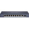 HIKVISION DS-3E0510HP-E - Switch Hi-PoE Gigabit 10 Porte, 8 PoE + 1 RJ45 + 1 Fibra, Budget 110 W