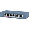 HIKVISION DS-3E0106HP-E - Switch Hi-PoE Fast Ethernet 6 Porte, 4 PoE + 2 RJ45, Budget 60 W
