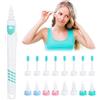 Aohyue Kit Pulizia Orecchie 360°, Pulitore Orecchie in Silicone a Spirale, Pulisci Orecchie per Adulti e Bambini, Rimuovi Cerume Sicuro con 3 Tipi di Testine, 16 Testine Totali