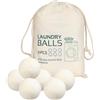 QIYILE Palline per asciugatrici, riutilizzabili, per biancheria, set da 6 pezzi, in lana di pecora, per asciugatrici, ammorbidenti naturali, con custodia