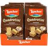 Loacker, Quadratini Espresso, Cubetti da Mangiare in un Boccone, con Cinque Strati di Cialdine Wafer e Quattro di Crema al Caffè Espresso, Snack Dolci per Colazione, 12 Sacchettini Richiudibili