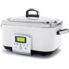GreenPan Elite 8-in-1 Slow Cooker programmabile da 6L,coperchio lavabile in lavastoviglie e vassoio rimovibile,ceramica sana senza PFAS antiaderente,cottura,soffritto,cestello a vapore,arrosto,crema