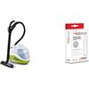 Polti Vaporetto Lecoaspira FAV80_Turbo Intelligence, Pulitore a Vapore e Aspirapolvere con Filtro ad Acqua & Kalstop PAEU0094 Anticalcare per Apparecchi a Caldaia