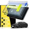 Nuvollo Screen protector, set da 2 per Model Y Juniper 2025 Model 3 Highland 2024 2025, pellicola protettiva per display 15 pollici anteriore e posteriore da 8 pollici, vetro temperato 9H, antigraffio