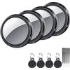 QCOQ Tracker Tag Nero Inchiostro / 4 Pcs, Bluetooth Trova Oggetti Compatibile con Apple Dov'è (solo iOS), Smart Tracker Localizzatore per Bagagli/Borse/Portafogli/Zaini, Chiavi Tag Tracking