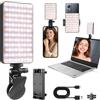 Anluomafuy Luce Selfie per Telefono con Clip, Flash Luce per Telefono Ricaricabile Portatile, 3000-9900K, 3 Modalità, 5 Livelli Luce, CRI 80+, 72 LED, per iPhone, iPad, Laptop, Fotocamera