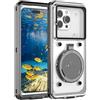 BKEPDY Custodia Impermeabile Smartphone con Tasca per Piccoli Oggetti Cover Subacquea Tattile sott'acqua per Nuoto Immersioni Spiaggia (Nero)