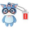 Garrulax Chiavette USB, 32GB, in silicone impermeabile, USB2.0, alta velocità, chiavette USB, penna di memoria, penna di archiviazione, pen drive, U Disk (Gatto Blu)