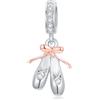 PROESS Ciondolo a forma di luna, girasole, farfalla, gatto, cane, lontra, in argento Sterling 925, per collane, bracciali, ciondoli, gioielli, regali per donne, Taglia unica, Zirconia cubica