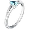 Bluespirit Anello Donna in Argento 925 rodiato, Zirconi, Collezione Aurora - P.258A03000510