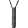 Suplight Collana a Barra Verticale con Pietra Personalizzata e Incisione Testi in Acciaio Inossidabile Pietra di Nascita 12 Mesi con Catena 46+5cm Collana Barra da Donna e Uomo Confezione Regalo