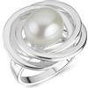Vinani Anello di design con perle d'acqua dolce a spirale, in argento sterling 925 lucido, 2RLT