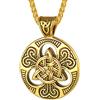 FaithHeart Mitologia Vichinga Collana Traforata Nodo della Trinità Ciondolo Nodo Celtico Triangolo Collana Uomo Acciaio Ipoallergenico Non Sbiadisce 55+5 CM