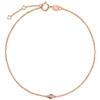 FANCIME Bracciale rigido 18 carati 750 giallo/bianco/rosa con vero diamante 0,015 ct, idea regalo minimalista per donne e ragazze, bracciale regolabile 17 + 3 cm