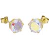 jewellerybox Orecchini in oro 9ct con aurora boreale- 6 mm