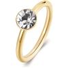 Brosway Anello Donna in Acciaio | Anello con Cristalli | Collezione Symphonia - BYM184B