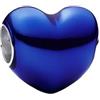 Feitery Compatibile con ciondoli da donna, albero cuori in blu, charm bracciali e collane con fiocchi di neve, Zirconia cubica