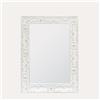 KeyHome Store Specchio in Legno Anticato Bianco 120x90cm