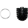 Spirella Set Bagno Anelli tenda + Testina di ricambio Argento e Nero | scorrimento fluido, apertura con una mano, testina di ricambio, attacco a vite, argento / nero