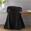 Catherine Lansfield Raschel Velvet Touch, coperta extra large, 200 x 240 cm, colore: nero