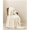 Good Nite Coperta Pile 130x150cm Singolo Plaid Divano Invernale Bianco | coperta in flanella morbida, copriletto, blanket，per letto, soggiorno, spiaggia e uso esterno