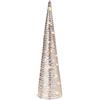WELL HOME MOBILIARIO & DECORACIÓN Well Home - Albero di Natale originale, 80 cm, conico, LED, argento, con 60 micro LED bianco caldo, con timer, Ø 20 x 80 cm