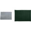 MSV Set da 2 Tappeti bagno Grigio chiaro e Verde scuro | retro antiscivolo, lavabile in lavatrice, grigio chiaro / verde scuro