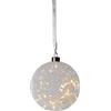 EGLO LED palla di Natale per interni, sfera di vetro illuminata | da appendere, palla trasparente luminosa da sospendere, luce calda, alimentazione elettrica, Ø 15 cm