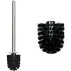 Spirella Set da 2 Testine di ricambio Inox Nero | testina di ricambio, attacco a vite, colore nero