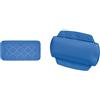 Spirella Alaska Set Bagno Tappeto bagno + Cuscino vasca Blu | retro antiscivolo, lavabile in lavatrice, ventose di tenuta, superficie idrorepellente, colore blu