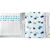 Spirella Set da 2 Tende doccia Bianco e Blu | trattamento antimuffa, lavabile in lavatrice, bianco / blu