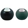 Spirella Bowl Set da 2 Pattumiere 1 L Nero e Verde scuro | coperchio soft-close, secchio interno estraibile, nero / verde scuro