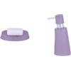 Spirella Move Set Bagno Portasapone + Dispenser sapone Lavanda | scanalature di scolo, superficie liscia, pompa antigoccia, ricaricabile, colore lavanda