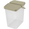 BranQ Home essential - Contenitore universale per detersivo in polvere e conservazione, Unibox con coperchio, 10 l, colore oliva