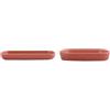 MSV Maonie Set Bagno Svuotatasche Ceramica + Portasapone Terracotta | bordi rialzati, superficie liscia, scanalature di scolo, superficie liscia, colore terracotta