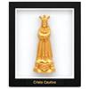 DRW Quadro di Cristo prigioniero in 3D, nero e oro, 23 x 18 x 10 cm | Realizzato in PLA