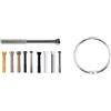 Spirella Set Bagno Bastone doccia + Anelli tenda Argento | lunghezza regolabile, montaggio senza forare, scorrimento fluido, apertura con una mano, colore argento