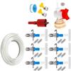 FIRSTXIU Kit abbeveratoio per conigli Bevitori di capezzoli a becco d'anatra a tenuta stagna con accessori Tubo per gabbia Fornitura di alimentazione per piccoli animali domestici Abbeveratoio per conigli
