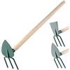 KADAX Zade, Zoe Garden, Doppio Buco Giardino, allentamento e Pavimento, Accessori da Giardino Realizzati in Metallo, Erba Rimuovere Le (Piccole, 3 Denti - Cuore, con Maniglia di Legno)